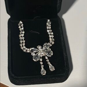 Fun & Sparkly Silver & Crystal Choker/Necklace